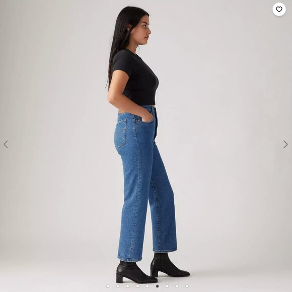 Levi's Ribcage Straight Ankle Jeans in Jazz Pop - Picture 3 of 9